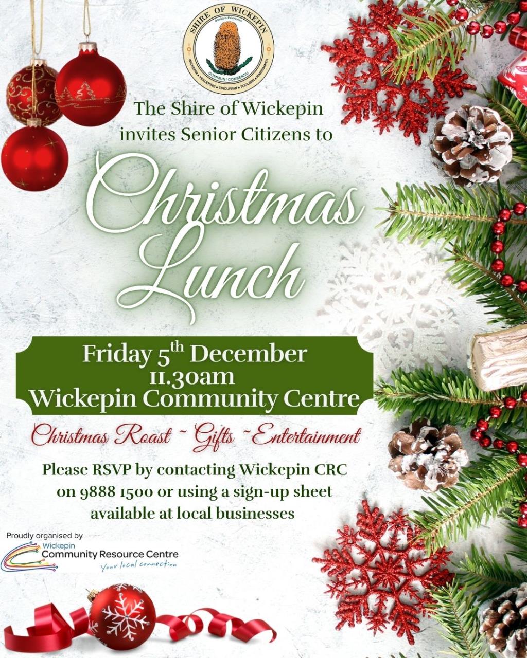 Seniors Christmas Lunch 2025