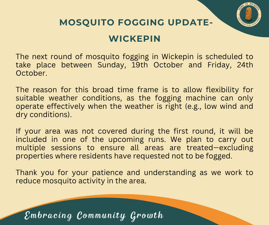 Mosquito Fogging Update - Wickepin