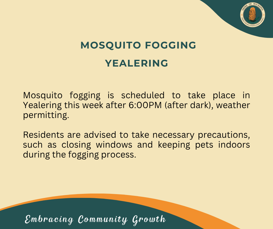 Mosquito Fogging Notice - Yealering