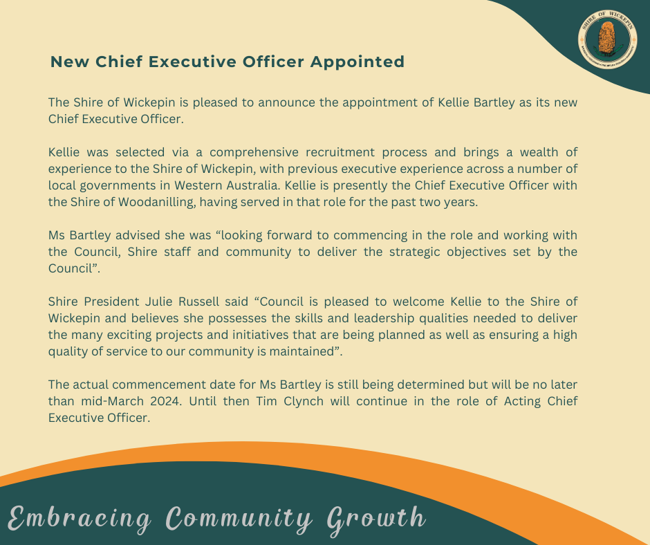 New Chief Executive Officer Appointed